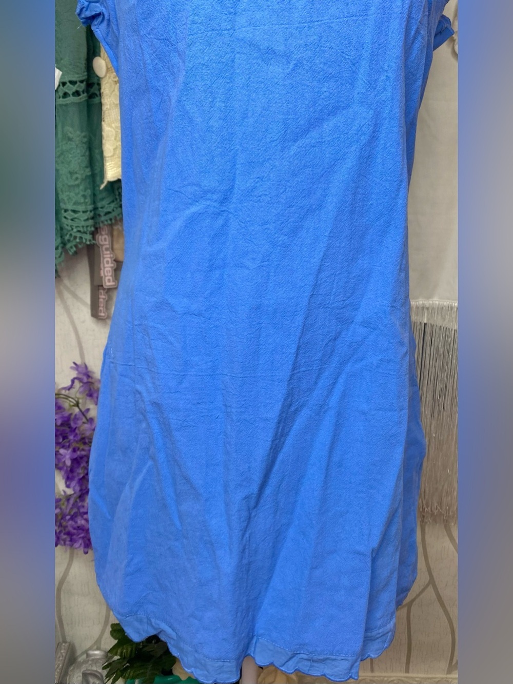 ๐๐ท Blue Ruffle Tank Shift Dress ๐ท๐ - Picture 8 of 8